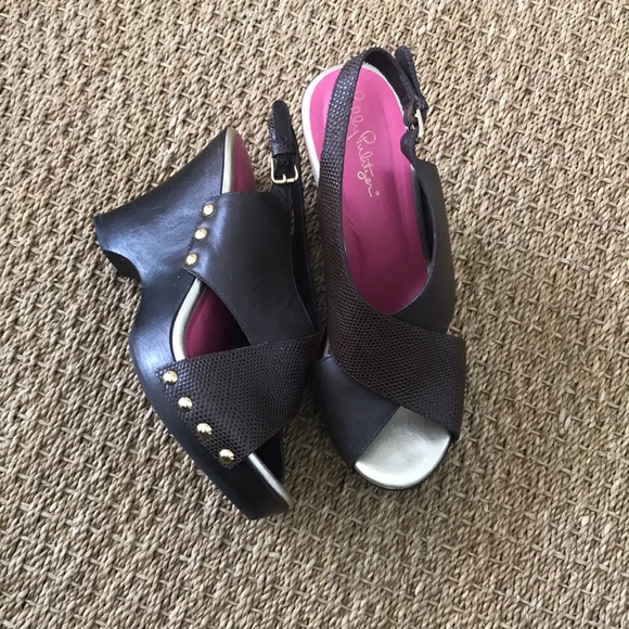 Lilly Pulitzer Shoes - Lilly Pulitzer brown wedges